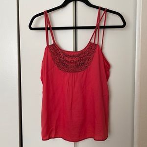 Light Red Shirt with Embroidery